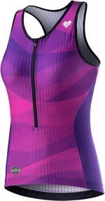 img 4 attached to 🏊 Womens Tri Singlet Racerback Tri Tank Performance Top with Back Pockets from MY KILOMETRE - Perfect for Triathlons