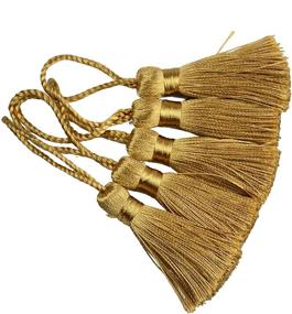 img 4 attached to Makhry 20pcs 4.3 Inch Handmade Silky Floss Mini Tiny Craft Tassels: Perfect Accessories for Earrings, Souvenirs, Bookmarks, and Tags!