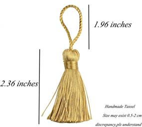 img 3 attached to Makhry 20pcs 4.3 Inch Handmade Silky Floss Mini Tiny Craft Tassels: Perfect Accessories for Earrings, Souvenirs, Bookmarks, and Tags!