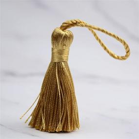 img 2 attached to Makhry 20pcs 4.3 Inch Handmade Silky Floss Mini Tiny Craft Tassels: Perfect Accessories for Earrings, Souvenirs, Bookmarks, and Tags!