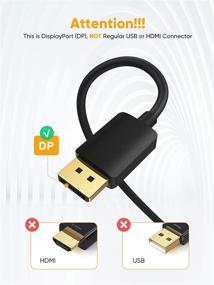 img 3 attached to 🔌 8FT CableCreation Active DisplayPort to HDMI Cable 4K@60Hz HDR, Unidirectional DP to HDMI Monitor Cable 1.4 to 2.0 Support 4K@60Hz, 2K@144Hz, 1080P@144Hz, Eyefinity Multi-Display