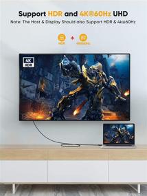 img 1 attached to 🔌 8FT CableCreation Active DisplayPort to HDMI Cable 4K@60Hz HDR, Unidirectional DP to HDMI Monitor Cable 1.4 to 2.0 Support 4K@60Hz, 2K@144Hz, 1080P@144Hz, Eyefinity Multi-Display