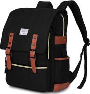 🎒 stylish modoker vintage laptop backpack for women and men, ideal for school and college logo