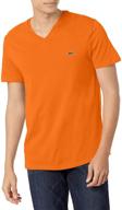 lacoste v neck cotton t shirt: stylish men's clothing in t-shirts & tanks logo