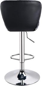 img 1 attached to 🪑 Set of 2 Leader Shell Back Swivel Barstools, Adjustable Bar Stool with Backrest (Black)