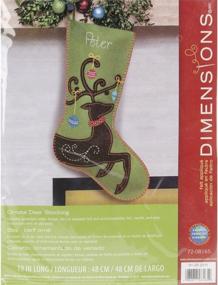 img 1 attached to 🦌 Stunning Ornate Deer Stocking Felt Applique Craft Kit by DIMENSIONS Needlecrafts