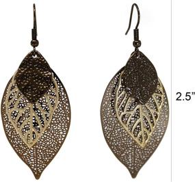 img 1 attached to Pomina Fashion Earrings Filigree ChocoGold_Earrings