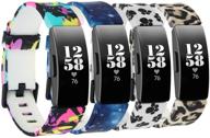 patterned watch band strap accessory wristbands for fitbit inspire hr/inspire/inspire 2/ace 2 - compatible replacement bands for women and men in small and large sizes logo