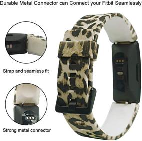 img 2 attached to Patterned Watch Band Strap Accessory Wristbands for Fitbit Inspire HR/Inspire/Inspire 2/Ace 2 - Compatible Replacement Bands for Women and Men in Small and Large Sizes