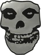 🎵 silver vinyl back patch with embroidered edges - the misfits 10" large logo