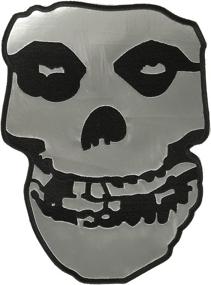 img 1 attached to 🎵 Silver Vinyl Back Patch with Embroidered Edges - The Misfits 10" Large