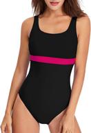 🏊 haivido women's one piece athletic swimsuit for racing, training, and sports - color block swimwear logo