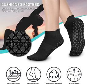 img 2 attached to Enhanced Grip Non-Slip Yoga Socks for Pilates, Ballet, Barre, Barefoot, Hospital Anti-Skid Socks - Ideal for Women and Men