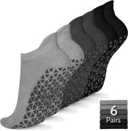 enhanced grip non-slip yoga socks for pilates, ballet, barre, barefoot, hospital anti-skid socks - ideal for women and men логотип