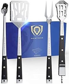 img 1 attached to 🔥 DALSTRONG 4-Piece Professional BBQ Pitmaster Grill Set - High-Carbon Stainless Steel Grilling Accessories - 18" Length - G10 Handles