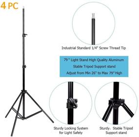 img 1 attached to 📸 Идеальный набор Ultimate Kshioe 1700W 5500K с зонтиками и софтбоксами для непрерывной осветительной системы: идеально подходит для фотостудий, портретной и видеосъемки + система поддержки фона.