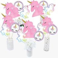 enchanting rainbow unicorn centerpiece sticks - perfect for 🦄 magical baby showers or birthdays - set of 15 table toppers logo