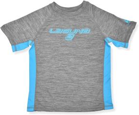 img 4 attached to Laguna Boys UPF 50+ Loose Fit Rashguard Swim Sun Tee Shirt with Crewneck and Short Sleeves