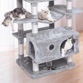 img 3 attached to 🐱 MQ Multi-Level Cat Tower: The Ultimate Activity Center and Large Cat Tree with Condos, Scratching Post, Hammock, Plush Perches for Kittens and Adult Cats