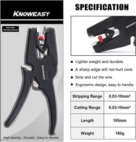 img 2 attached to 🔧 Knoweasy 2-in-1 Heavy Duty Wire Stripper and Cutter Tool - Automatic Wire Stripping/Cutting for 5-20mm/(0.25-0.75Inches)