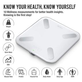 img 3 attached to Yunmai X Smart Scale Body Analyzer 2ND GEN: Compact Bluetooth Body Fat and BMI Scale with Free App and Hidden Display for 2020