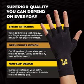 img 1 attached to CopperJoint Fingerless Compression Gloves: Ultimate Support for Hands' Recovery and Pain Relief - Enhanced with Copper Infusion, Ideal for All Lifestyles - Pair