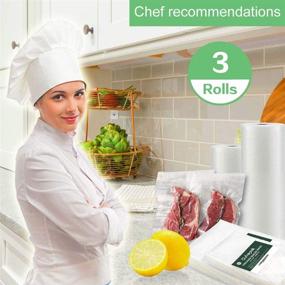 img 3 attached to 🥡 O2frepak 3-Pack 8x20ft Food Saver Vacuum Sealer Bags Rolls - BPA-Free, Heavy-Duty Storage Bags for Food Saver - Cut-to-Size Rolls, Ideal for Sous Vide Cooking (Total 60 Feet)