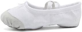 img 3 attached to Coolkuskates Children's Split Sole Gymnastics Slippers - Stylish and Secure Girls' Shoes