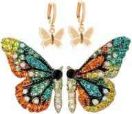 smalllove butterfly earrings rhinestone jewelries logo