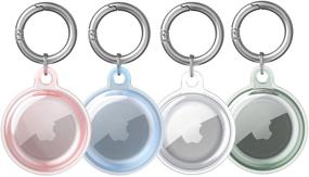 img 4 attached to Translate into Russian this product title: "[4 Pack] Soft TPU Case Compatible with Apple AirTags 2021 - Protective Anti-Scratch Lightweight Waterproof Cover with Key Ring for AirTags Finder Tracker Keychain - Buy Now!" "[4 упаковки] Мягкий чехол TPU совместимый с Apple AirTags 2021 - Защитный легкий водонепроницаемый чехол с кольцом для ключей для отслеживания и поиска AirTags - Купить сейчас!