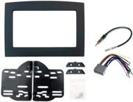 double din dash install kit with wiring harness for dodge ram 2006-2010 - black radio stereo logo