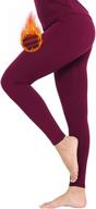 🧥 subuteay women's fleece lined compression leggings - thermal base layer long underwear pants логотип