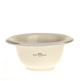 img 2 attached to 🪒 Premium Edwin Jagger Porcelain Shaving Bowl: Ivory Color with Silver Rim and Convenient Handle