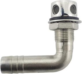img 4 attached to 🚢 NRC&XRC 316 Stainless Steel Marine Grade Boat Fuel Vent: Universal 90° Flush Mount for 5/8" Hose with Mounting Hardware & Gasket
