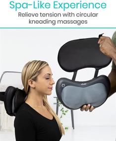 img 1 attached to 🤲 Vive Neck Massager - Шиацу для стоп, шеи, спины, глубокие тканевые массажи с подогревом - Массажная подушка для расслабления мышц, ног, плеч, стоп - Средство от боли Перкуссионная поясничная подушка для массажа узлов