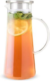img 3 attached to 🍵 Pinky Up Charlie Glass Iced Tea Carafe: Stylish Loose Leaf Tea Brewer with 1.5L Capacity