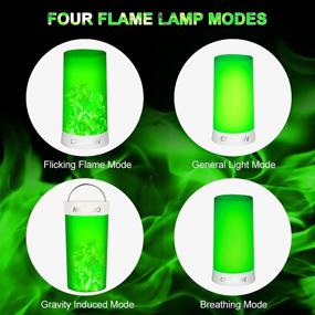 img 2 attached to 🔥 Enhance Your Outdoor Experience: USB Rechargeable Flame Candle Lantern with Green Flame - 2PCS