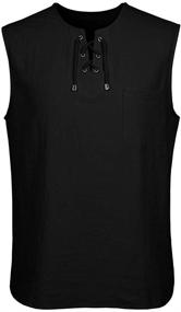 img 1 attached to 👕 Sleeveless Hippie Cotton Summer Men's Shirts by Taoliyuan