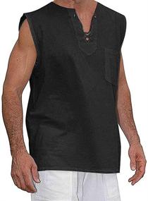 img 3 attached to 👕 Sleeveless Hippie Cotton Summer Men's Shirts by Taoliyuan