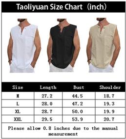 img 2 attached to 👕 Sleeveless Hippie Cotton Summer Men's Shirts by Taoliyuan