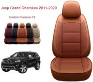 oasis auto grand cherokee custom fit pu leather seat cover for 2011-2012-2013-2014-2015-2016-2017-2018-2019-2020 grand cherokee (orange) logo