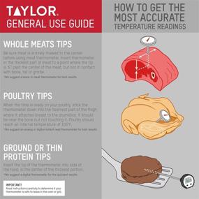 img 1 attached to 🌡️ Black Folding Probe Digital Thermometer by Taylor Precision Products for Instant Read Meat, Food, Grill, BBQ, and Kitchen Cooking