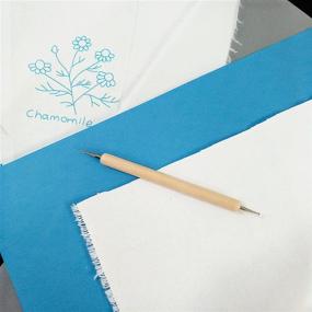 img 2 attached to 📏 Carbon Tracing Paper Set - 5 Pcs | Transfer Pattern on Cloth, Fabric, Canvas & Paper | Ideal for Sewing, Cross-Stitch & Paint Projects