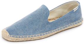 img 4 attached to Men's Washed Canvas Soludos Smoking Slipper Shoes, Loafers, and Slip-Ons