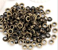 🔴 yoyostore 100pc 7mm bronze metal grommets eyelets: ideal for bead cores, clothes, leather, and canvas logo