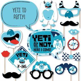 img 4 attached to Big Dot Happiness Yeti Party Event & Party Supplies for Photobooth Props