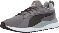 👟 stylish and comfortable puma pacer sneaker quarry gray violet asphalt men's shoes for fashion enthusiasts logo