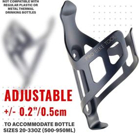 img 3 attached to 🚴 High-Quality Bike Water Bottle Holder by PRO BIKE TOOL - Glossy/ Matte Black, Secure Retention System, Lightweight & Durable Bicycle Bottle Cage, Ideal for Road and Mountain Bikes