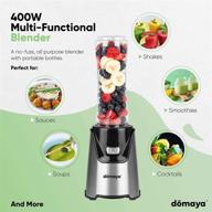 🥤 domaya 400w personal sport blender - portable blender for shakes and smoothies - mini kitchen blender with extractor blade - bpa free - includes 400ml portable short cup and 600ml tall cup логотип