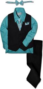 img 1 attached to Black Boys' Clothing and Suits & Sport Coats - JL40 Pinstripe Formal Dresswear